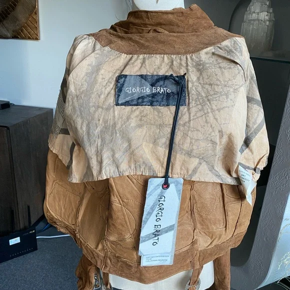 Giorgio Brato Suede Vintage Patches Biker Jacket Agatha NYC festival 60s 70s - Picture 5 of 16